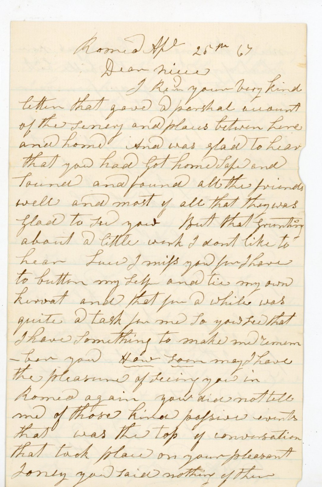 1867 Antique Handwritten Letter Romeo Michigan Family History Ephemera Vintage