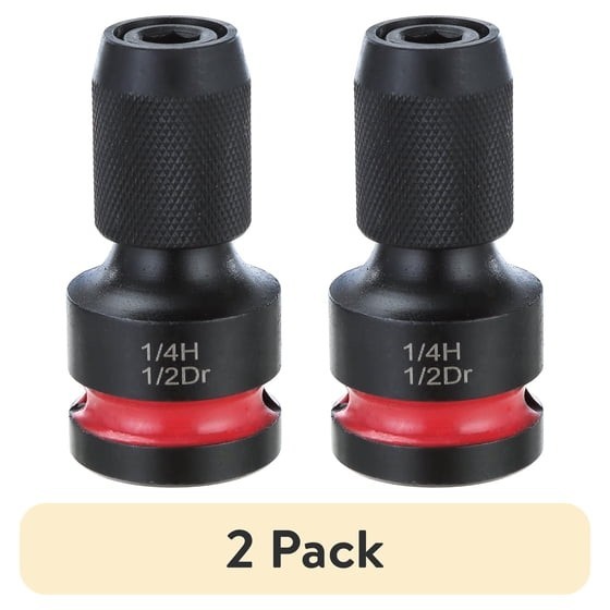 2 pack Hyper Tough Quick Release Impact Adapter 1/2 Inch to 1/4 Inch
