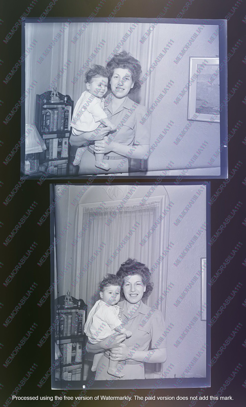 FAMOUS PHOTOGRAPHER 2 1943 V MAIL BABY WWII FINKELSTEIN NEGATIVE LOT SCARCE