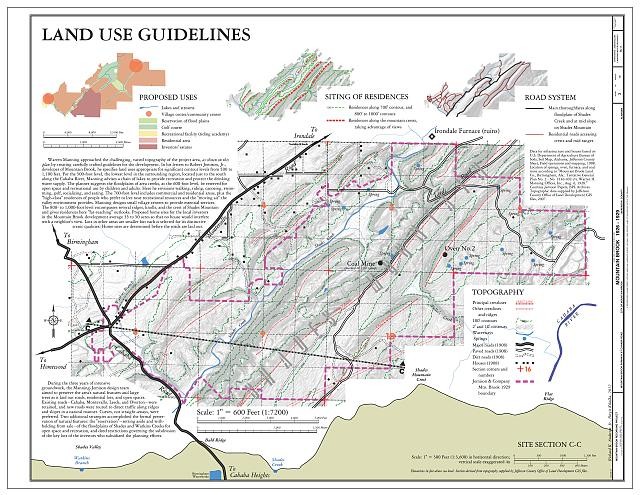 Mountain Brook Alabama 1900s Land Use Guidelines Map Cahaba Road Parkway