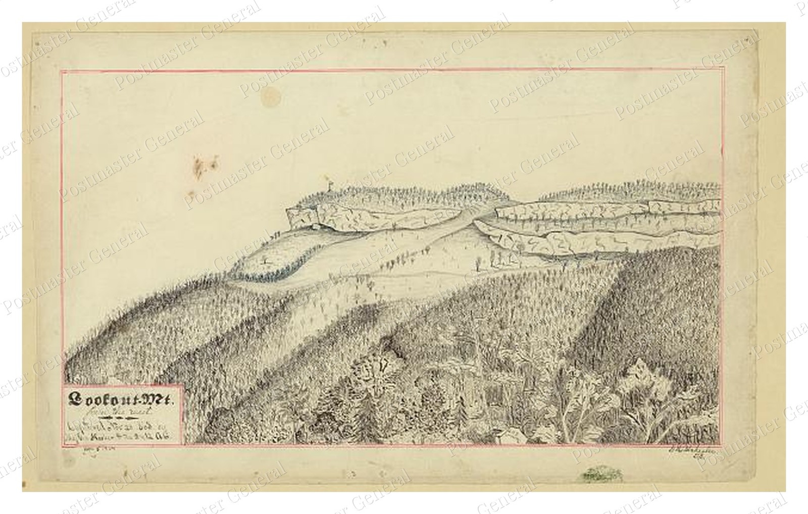 Lookout Mountain Tennessee View Standard Postcard COPY RPPC