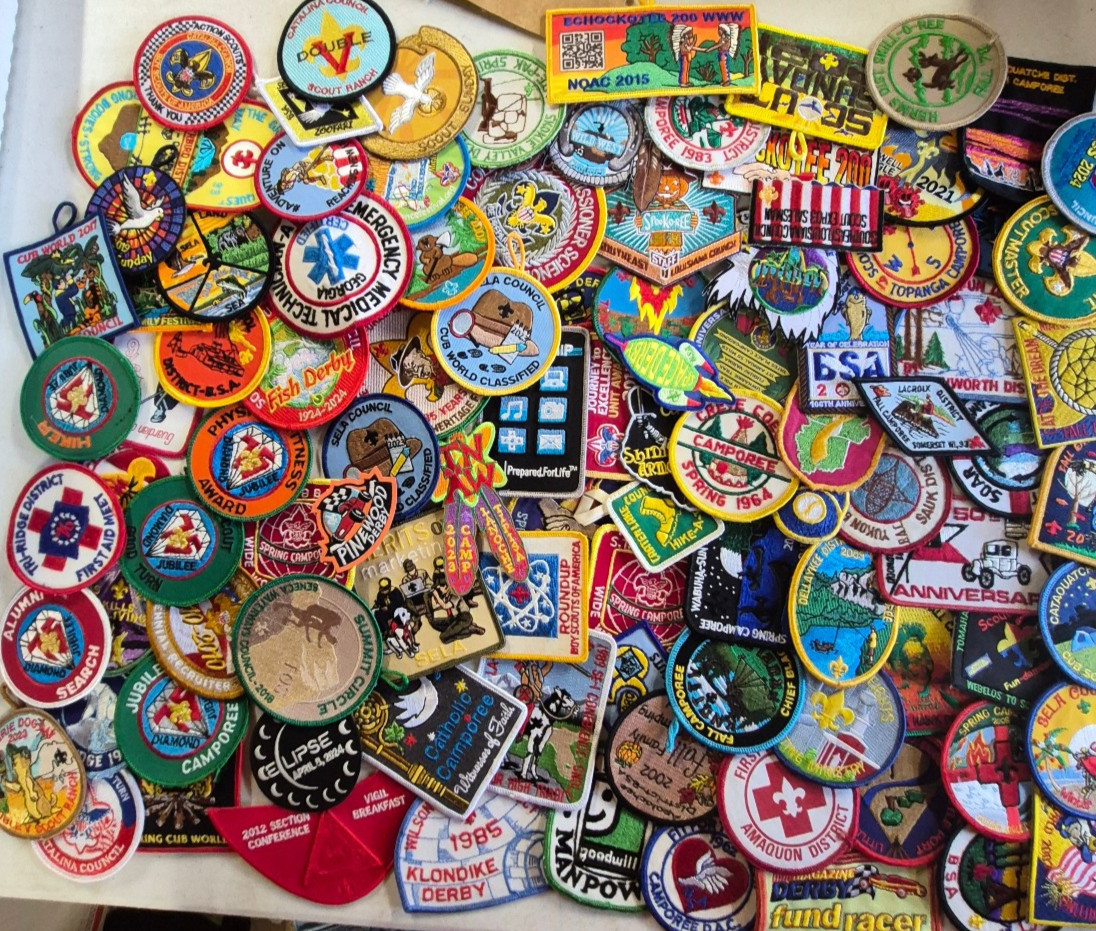 BSA Summer Sun deal Mixed Lot of 100 different Scouting patches,5 lots #27