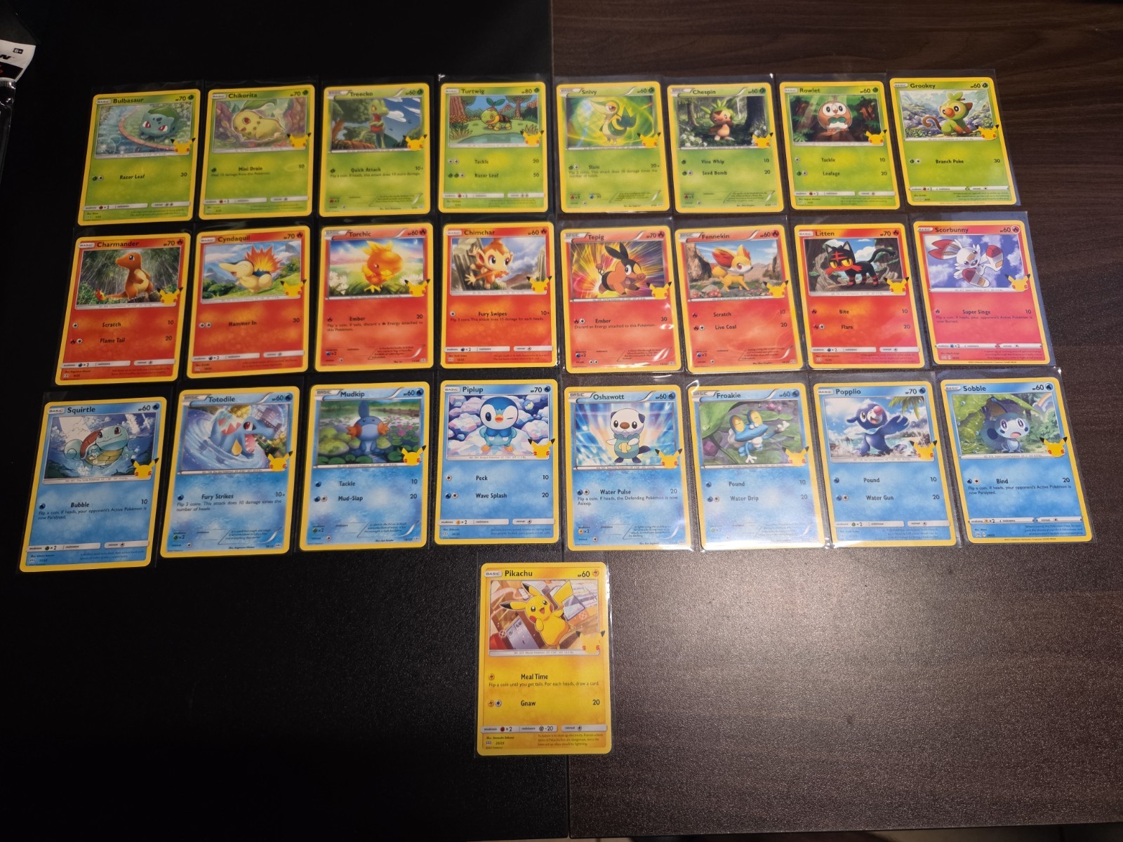 2021 McDonald\'s Pokemon Celebrations 25th Anniversary Complete Set (non-holos)