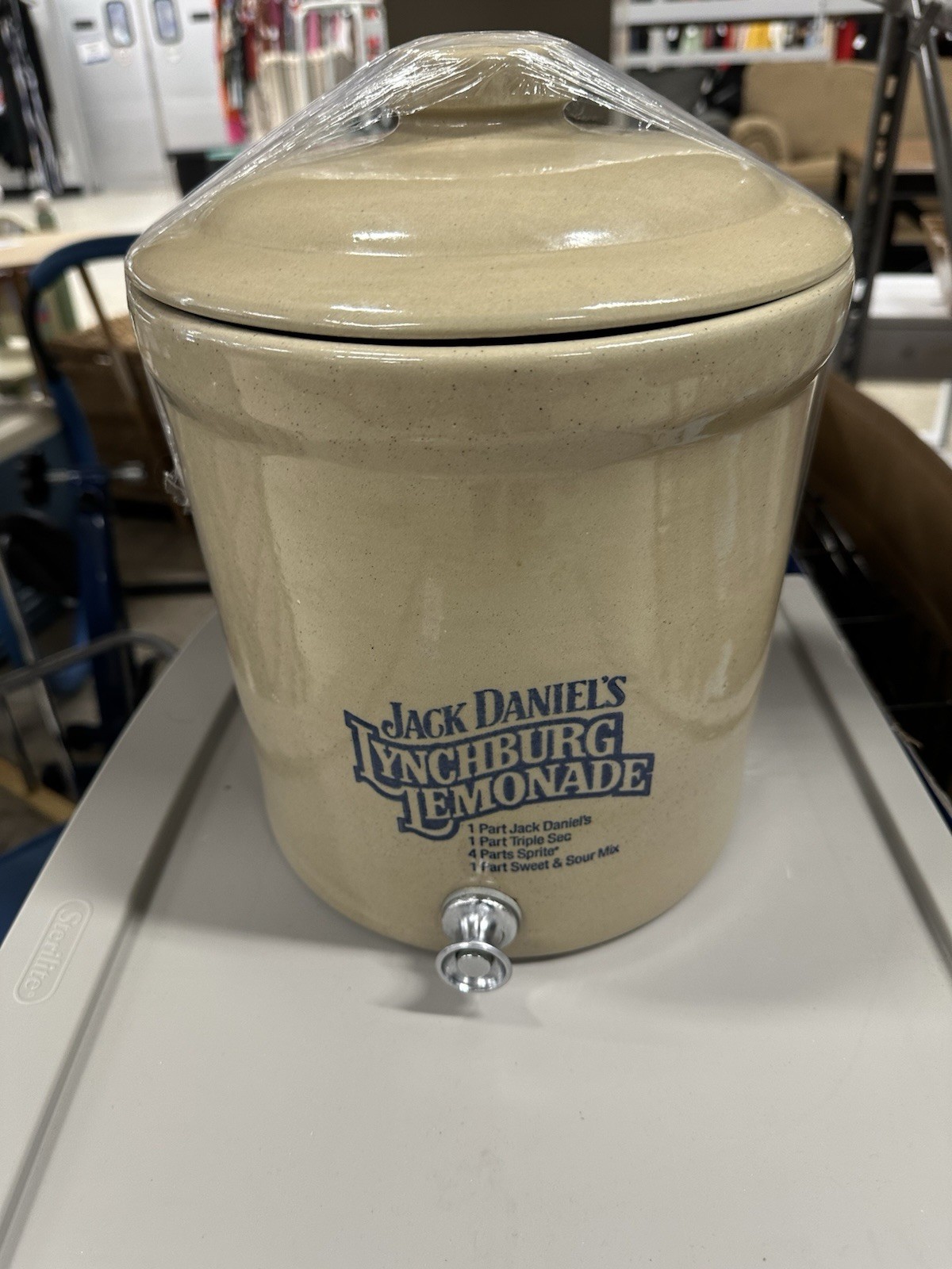 Vintage Jack Daniel’s Lynchburg Lemonade Stoneware Crock Monmouth Pottery USA 12