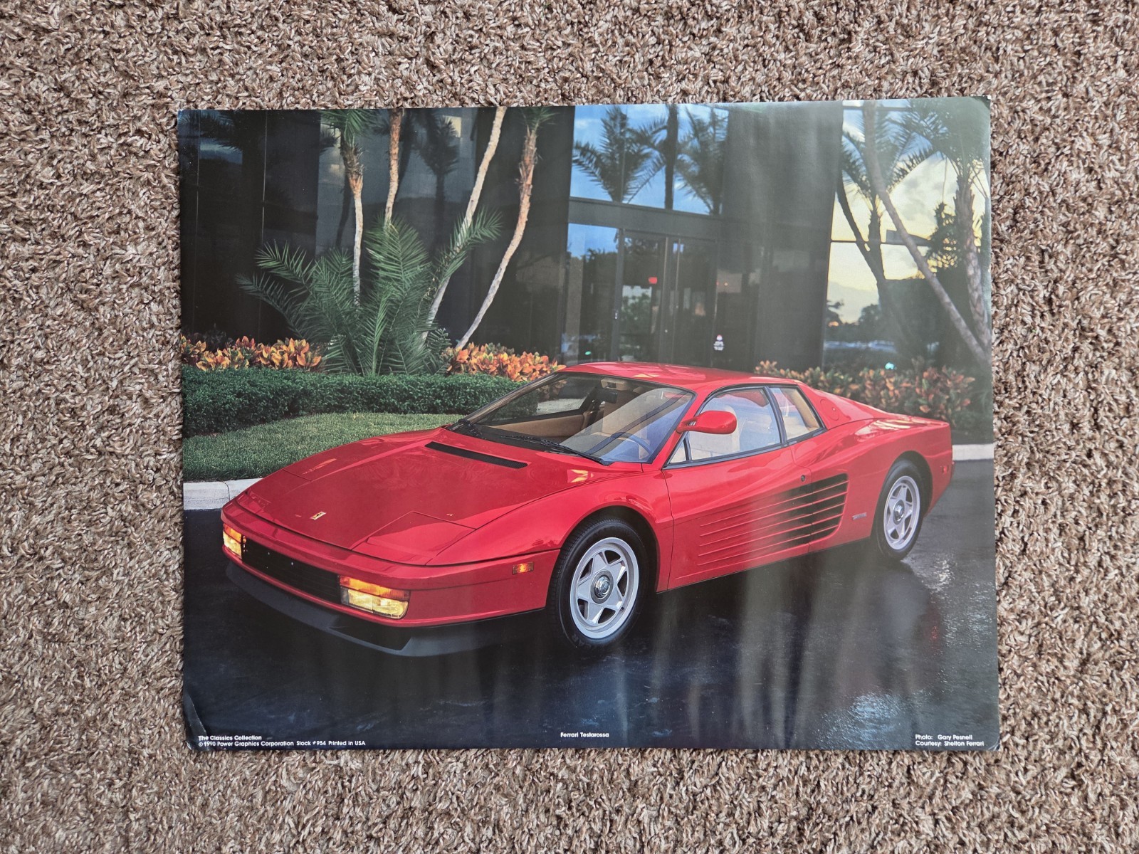 Ferrari Testarossa Vintage Poster