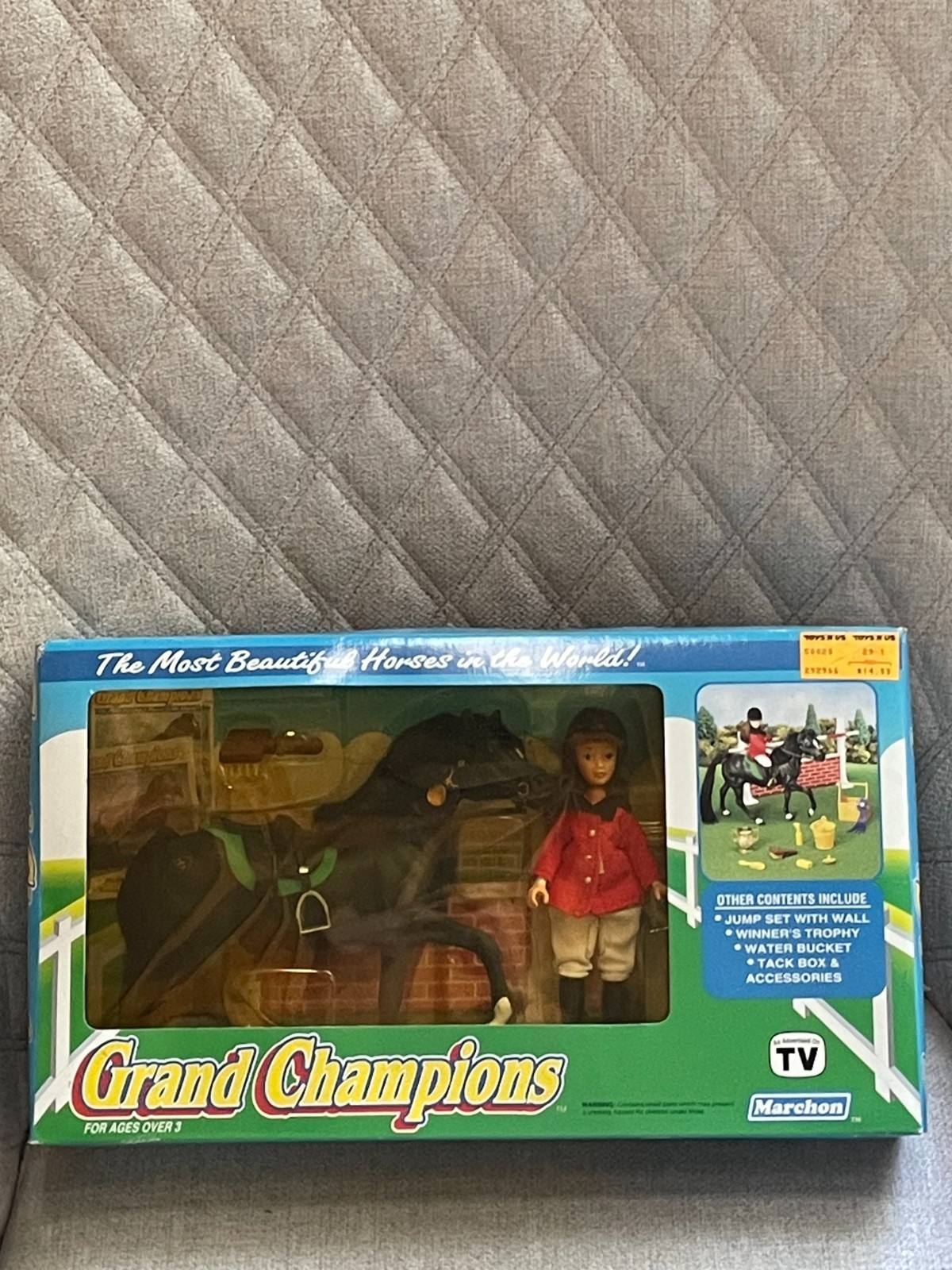 VINTAGE 1992 MARCHON GRAND CHAMPION #50030 BAY MORGAN & ENGLISH RIDER HORSE SET