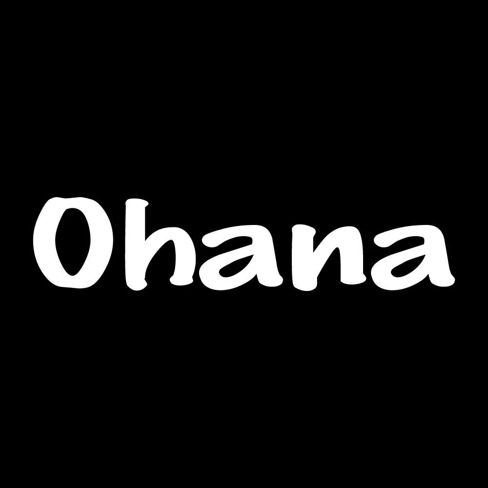 Ohana Family Hawaii Hawaiian Decal Sticker White Die Cut Vinyl
