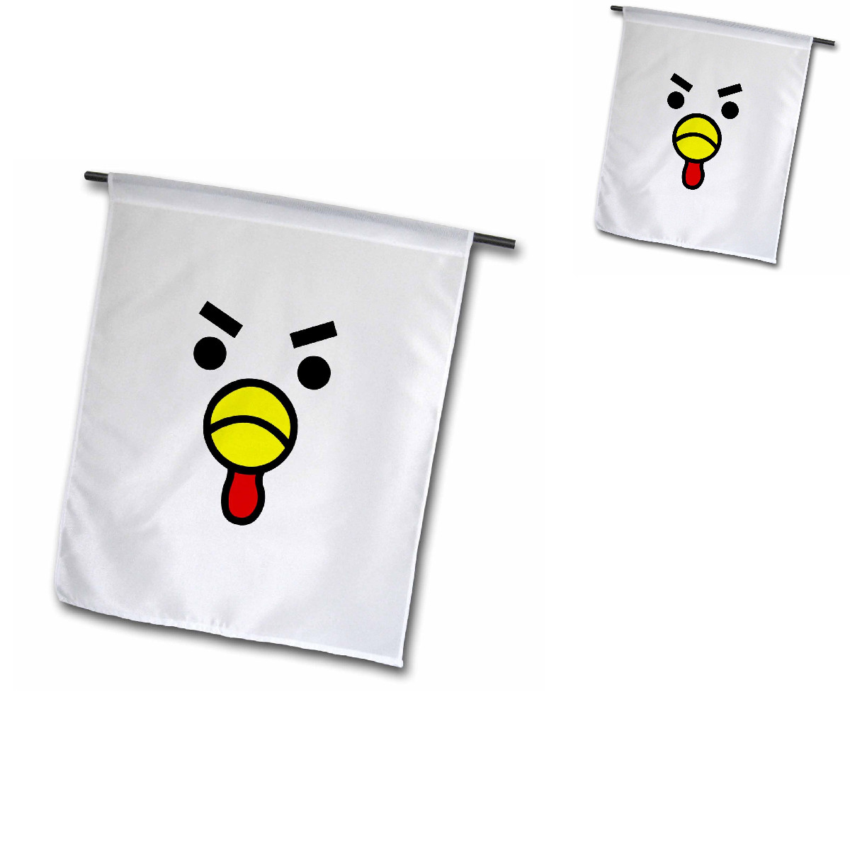 3Drose Fl571352 Cute Angry Chicken Face Garden Flag 18 X 27 Fl_57135_2