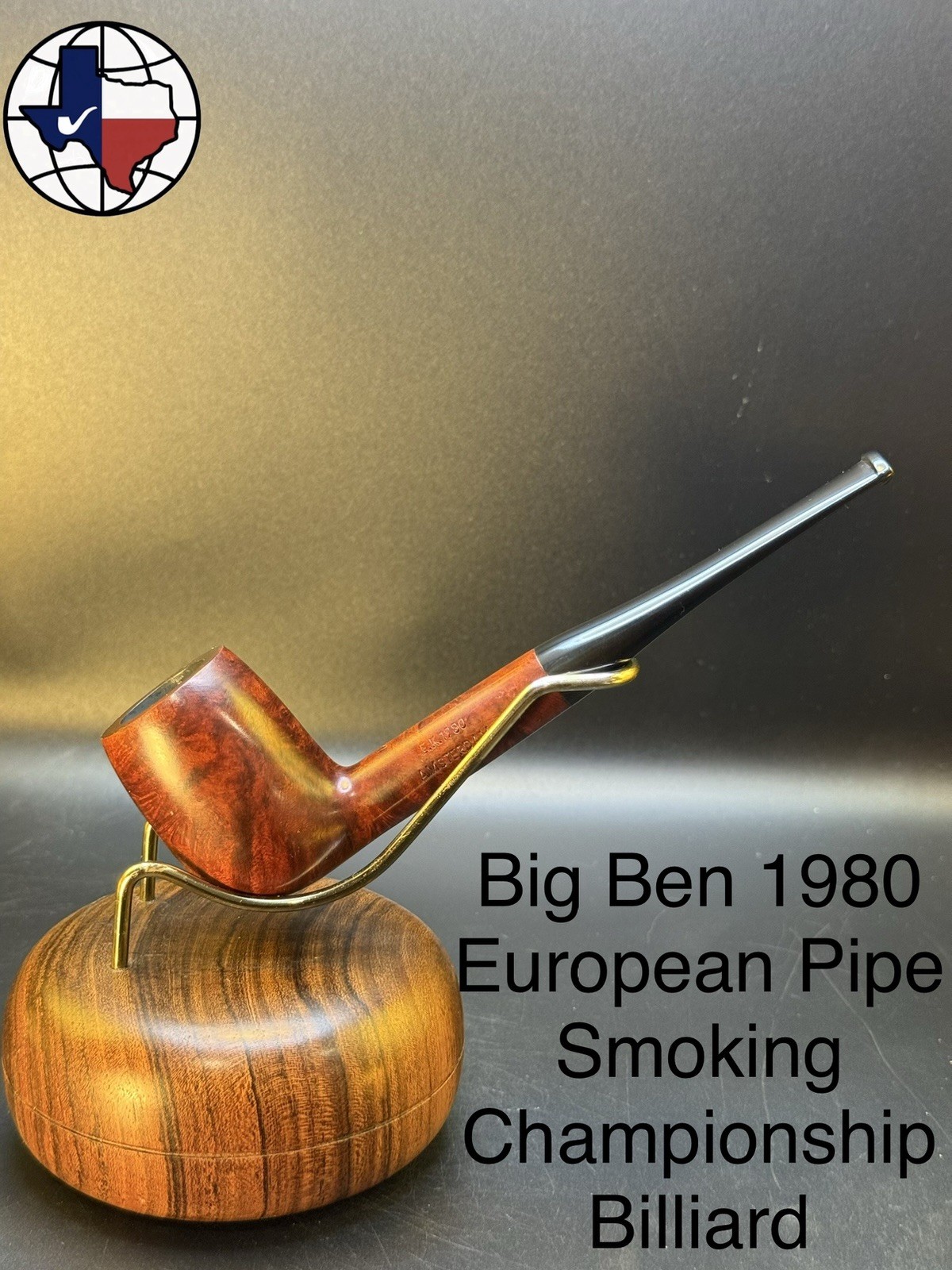 Vintage Big Ben 1980 European Pipe Smoking Championship Billiard  Tobacco Pipe