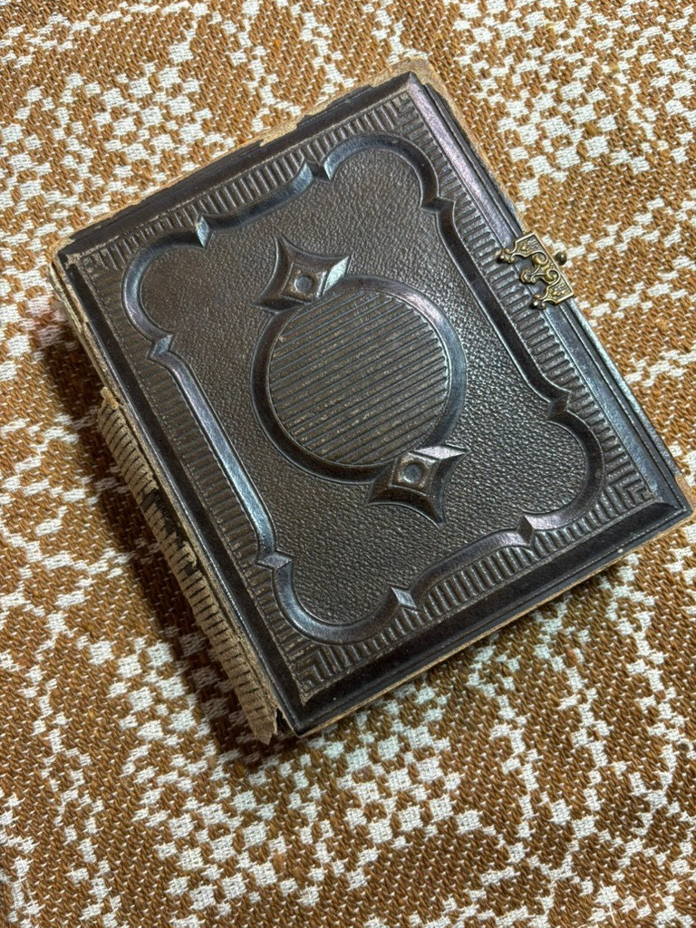 1800's Photo Album with 29  Tintypes And CDV's All identified, New Paris, Ohio