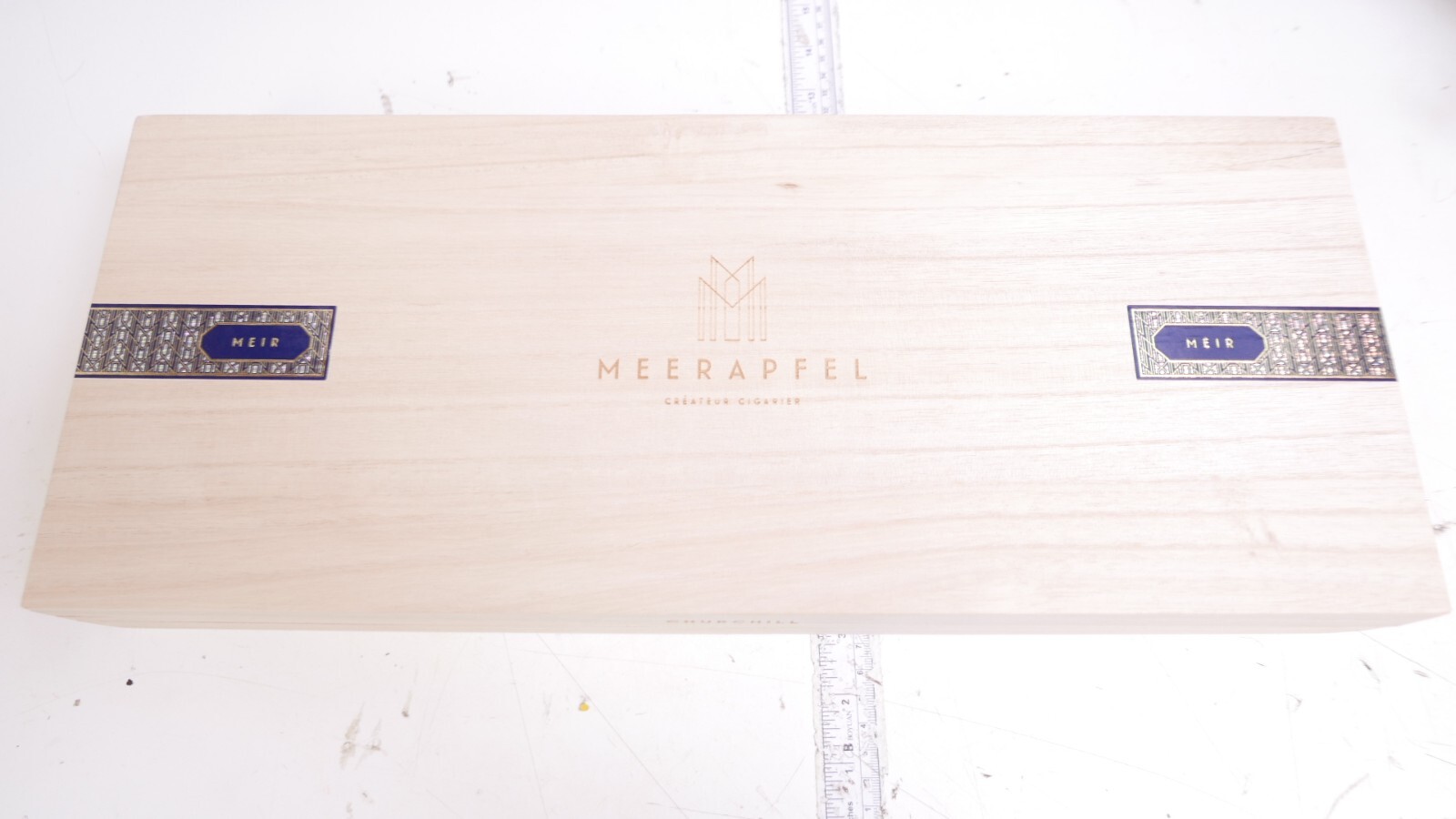 Meerapfel Createur Cigarier Churchill Meir Pyramide Wooden Cigar Box 7 X 47