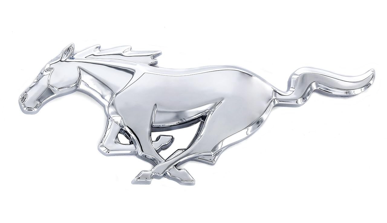 Ford Mustang Chrome Pony Logo Emblem 3M Industrial Strength Adhesive Decal