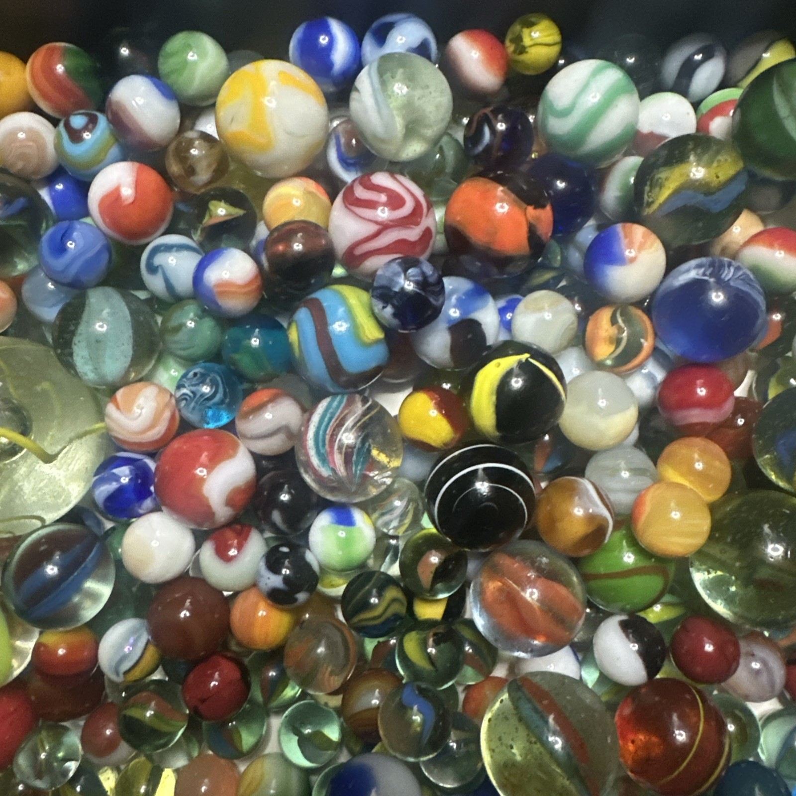 Antique VTG Marbles Lot Random Pick Estate Find Box Marked Keep NEVER PLAYED