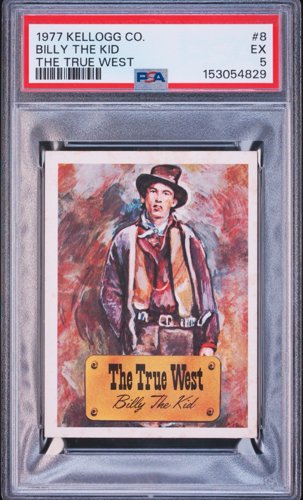 BILLY THE KID 1977 Kellogg's The True West PSA 5 Excellent
