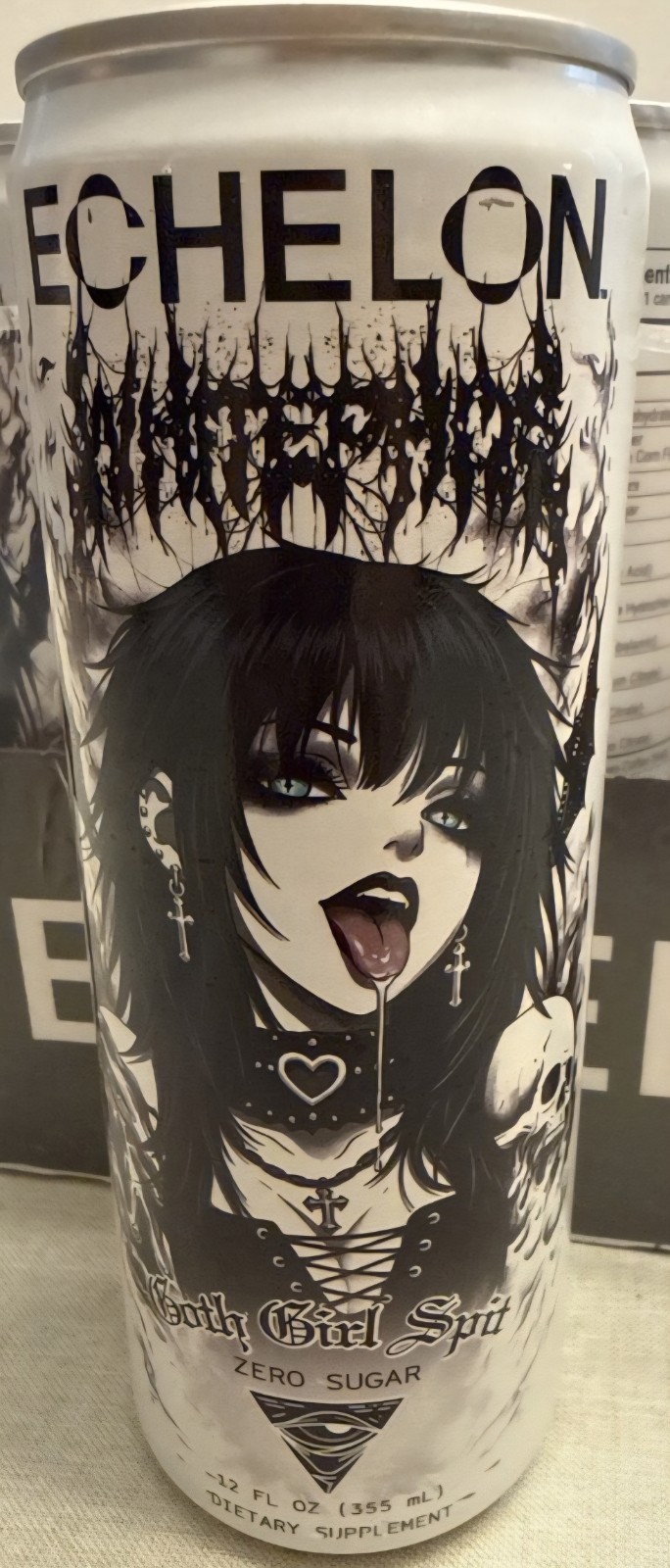 ~FREE SHIPPING~ Echelon Goth Girl Spit Energy Drink 1 Can *Last Restock Ever*
