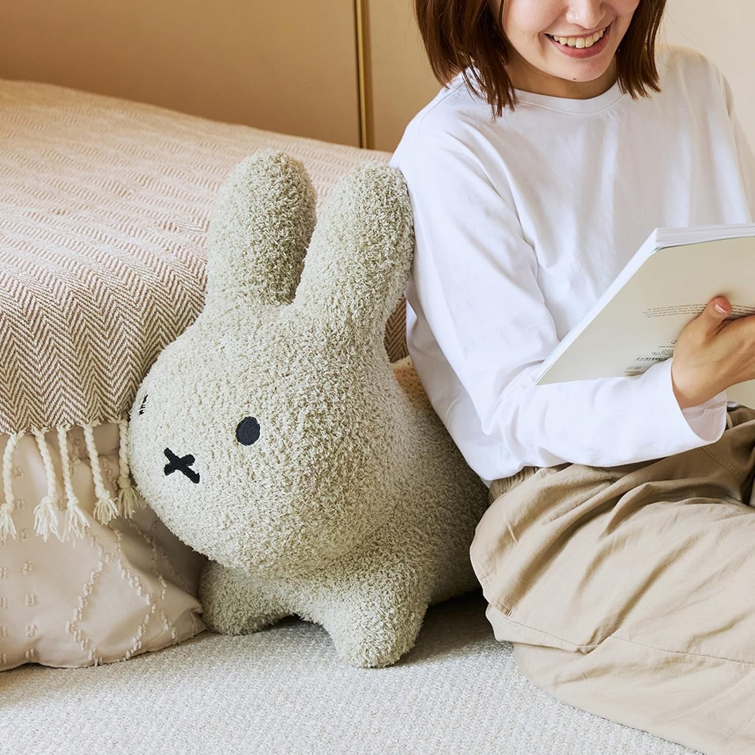 Bruna Bon Bon Fluffy Medicom Toy Beams Fuwaｍoko Rabbit Gray Collectible Toy Jp