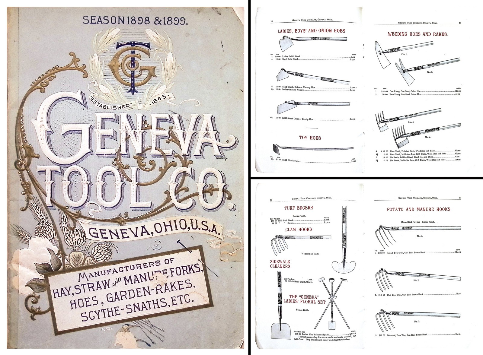 Orig. Geneva Tool Co. 1898 Catalogue of Farm & Garden Hand Tools - mjdtoolparts