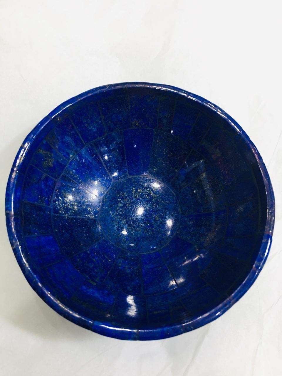 Handmade Beautiful Lapis Lazuli Bowl 5inch Royal Blue Natural Stone A+++ Handmade Beautiful Lapis Lazuli Bowl 5inch Royal Blue Natural Stone A+++
