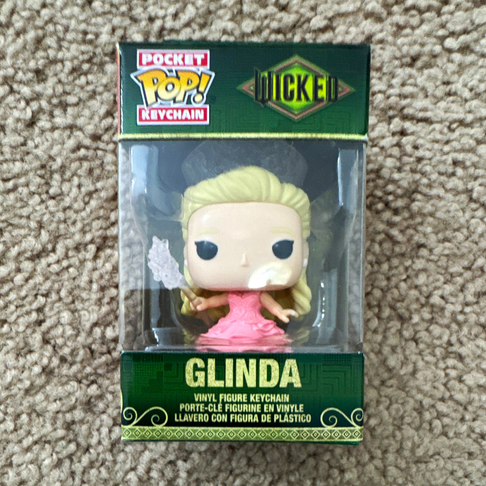 Funko Pocket Pop Wicked Glinda Vinyl Keychain w/ Detachable Keyring