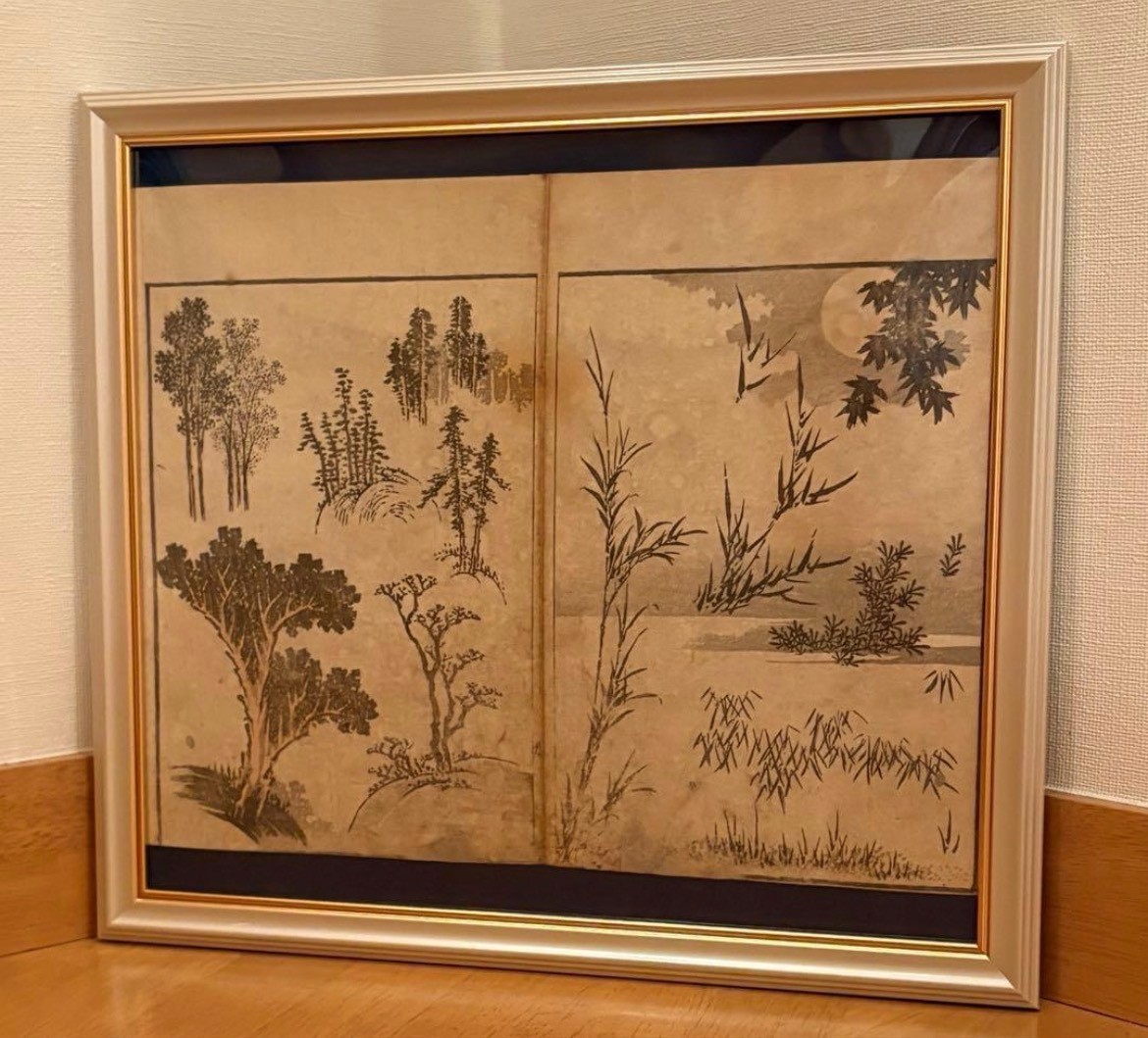 Authentic Work] Edo Period Ukiyo-e Botanical Art (Katsushika Hokusai)