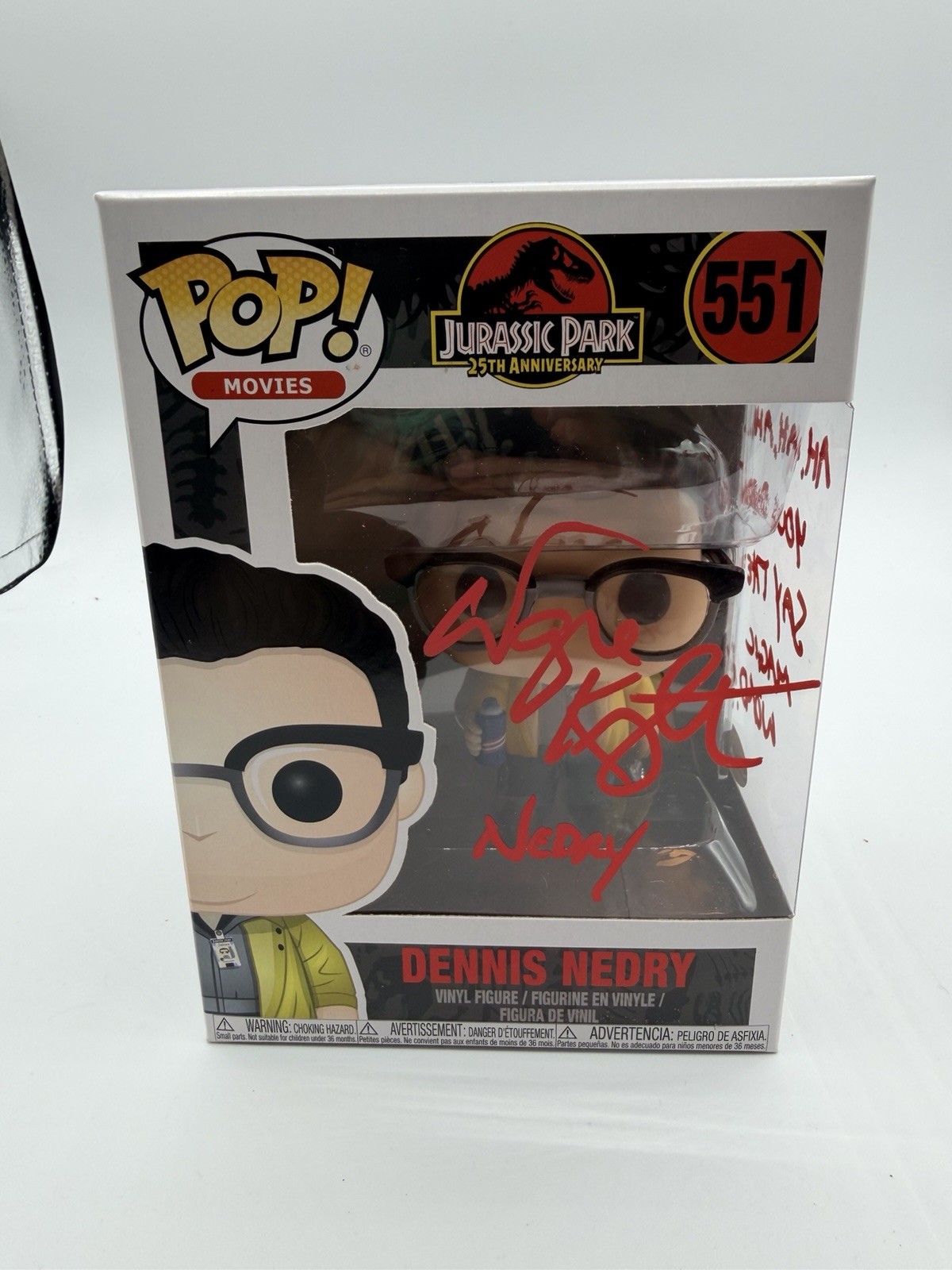 Signed Dennis Nedry Funko Pop #551 Wayne Knight 