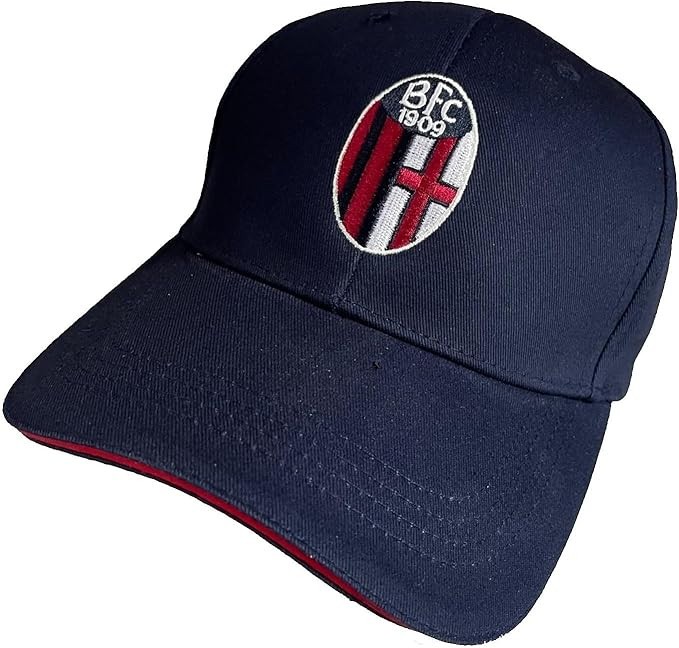 Bologna FC Navy Blue Embroidered Logo Visor Hat - Official Item