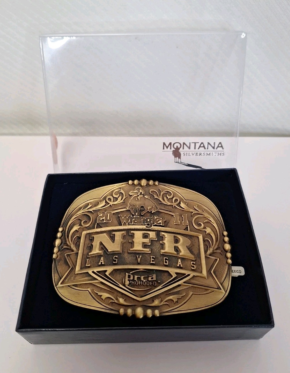 NFR 2011 National Finals Rodeo Belt Buckle PRCA Wrangler Montana Silversmiths