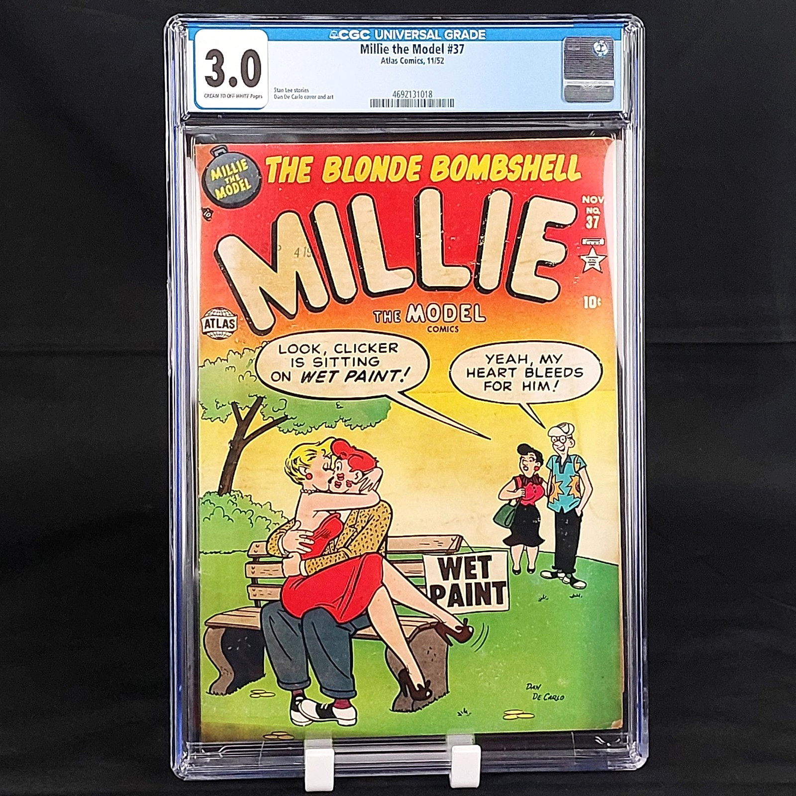 Millie The Model #37 CGC 3.0 Dan De Carlo Stan Lee Atlas / Marvel Comics 1952