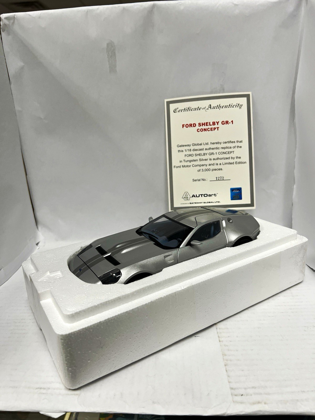 AUTOart 1:18 Ford Shelby GR-1 Concept Diecast Model Car w/ Certificate