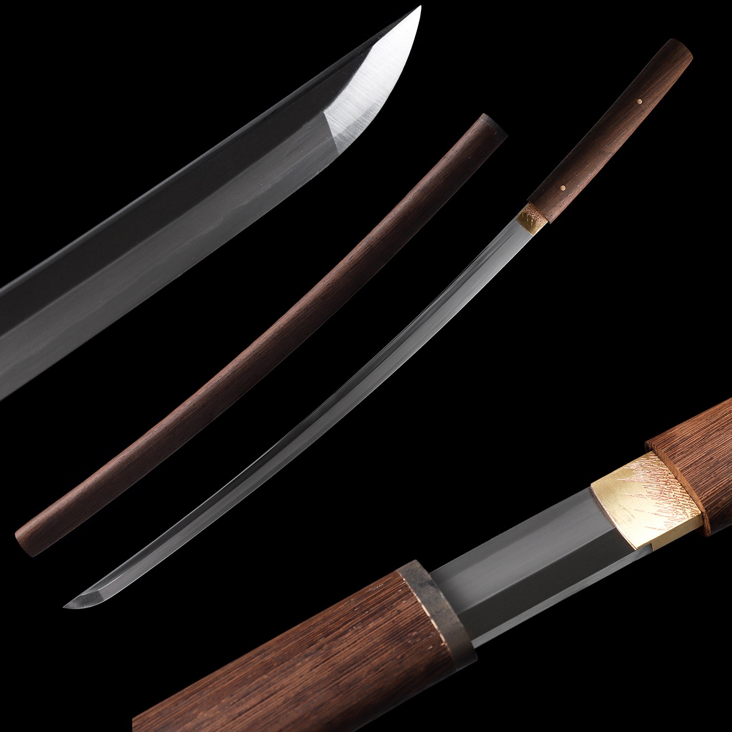 Shirasaya Sword Japanese Samurai Katana T10 Steel Clay Tempered Suguha hamon