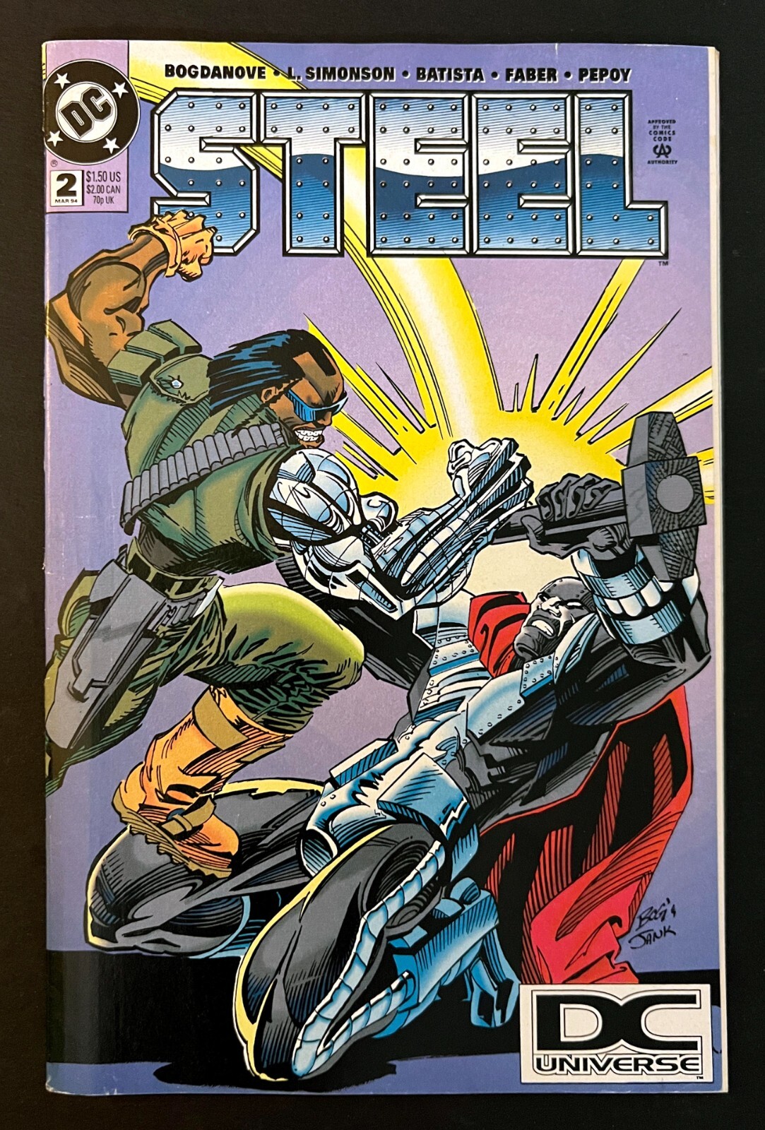 STEEL #2 Rare DC UNIVERSE UPC Variant SUPERMAN DC Comics 1994