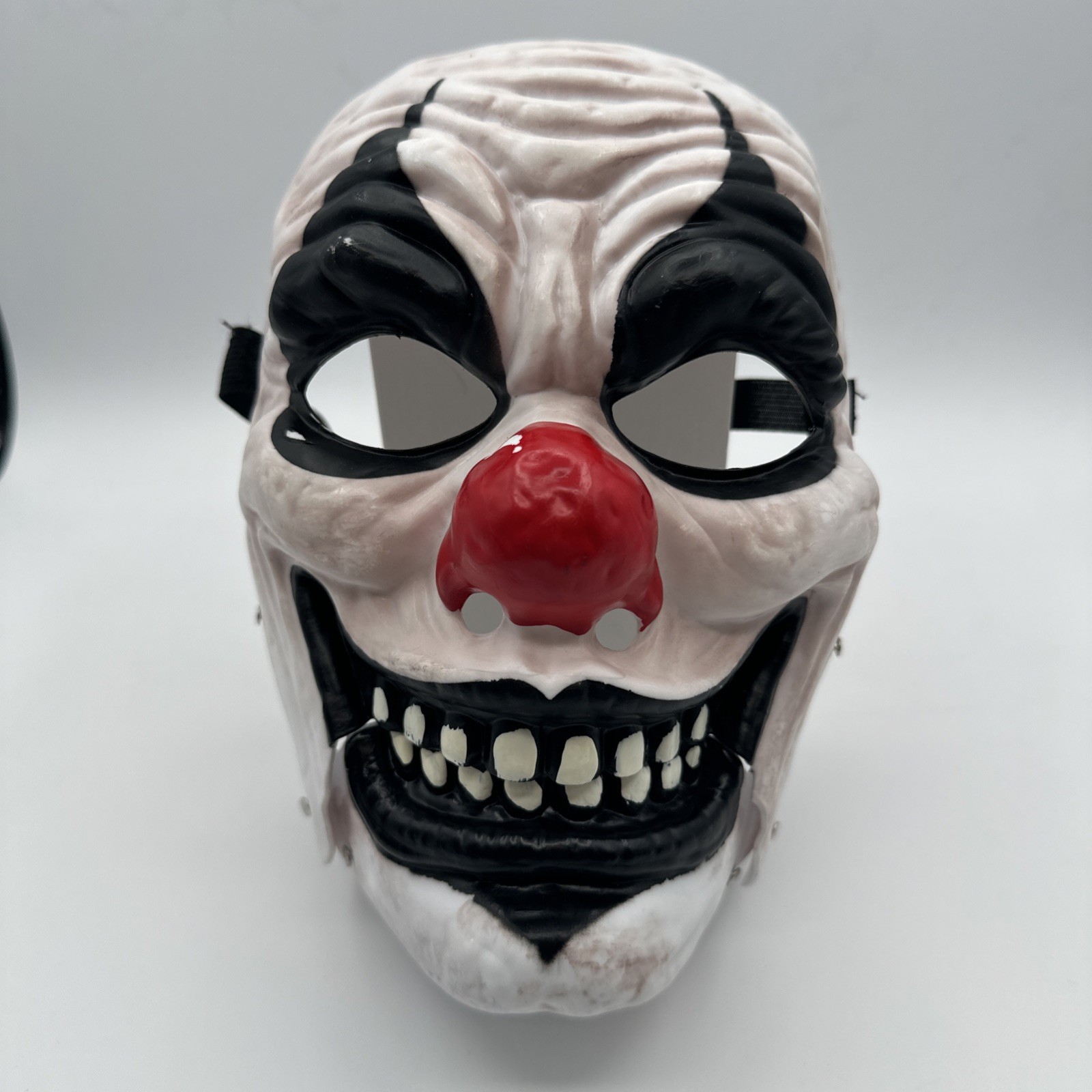 Scary Clown Mask Moving Jaw Hard Plastic Halloween Costume Horror Adult