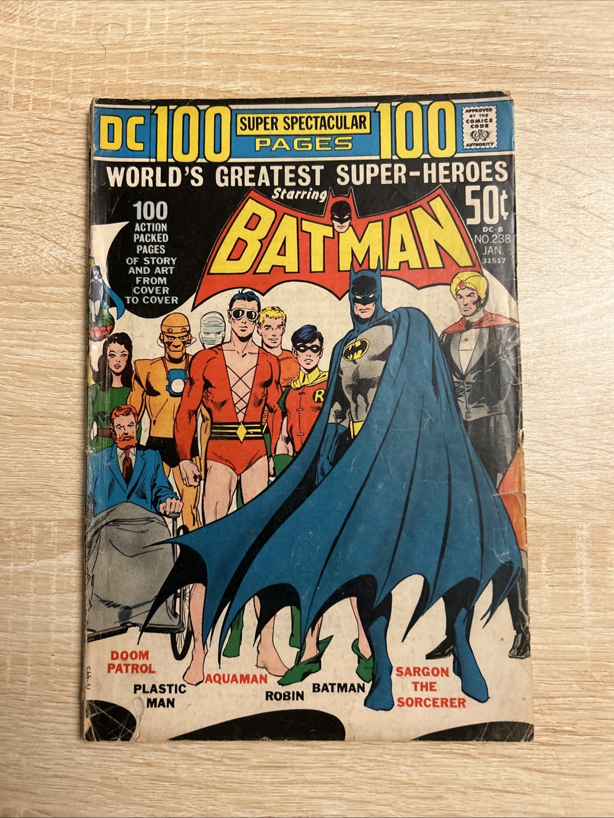 BATMAN 238 100 PG SPECTACULAR LEGION OF SUPER-HEROES NEAL ADAMS CVR 1972 GD 2.0
