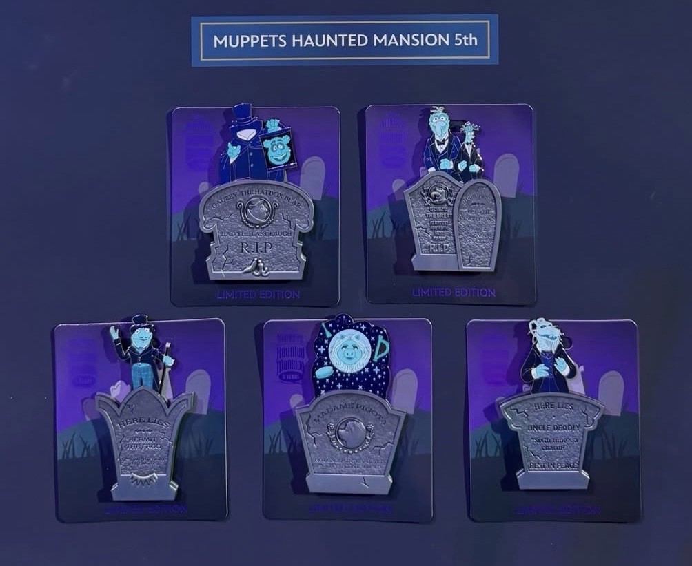 CONFIRMED WDI MOG Muppets 5 Year Anniversary Haunted Mansion Complete 5 Pin Set