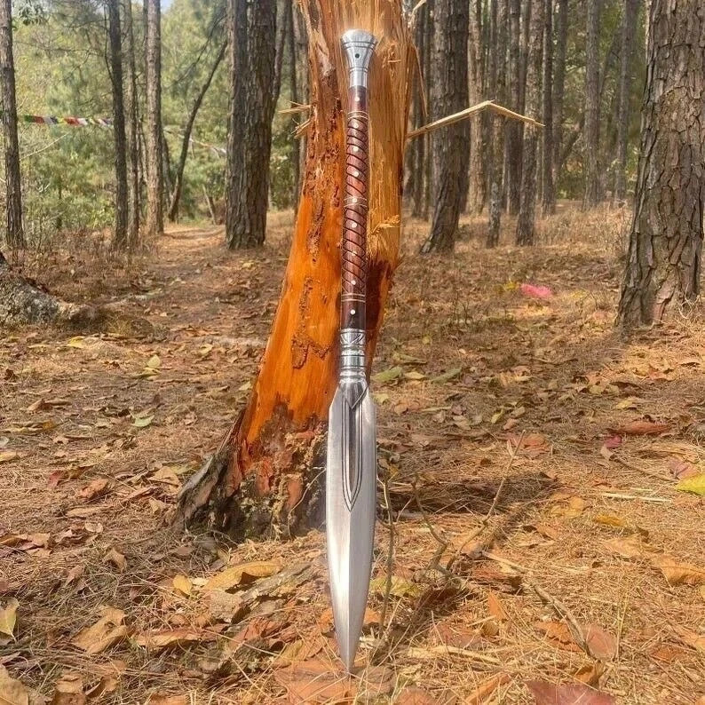 Custom Handmade Carbon Steel Blade Traditional Viking Spear | Hunting 30 inches,