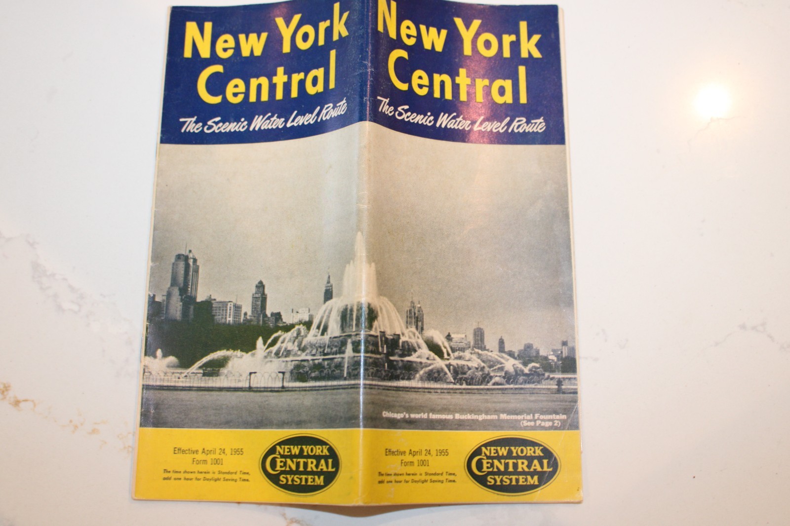 1955 New York Central System Railroad Time Table / April 24, 1955