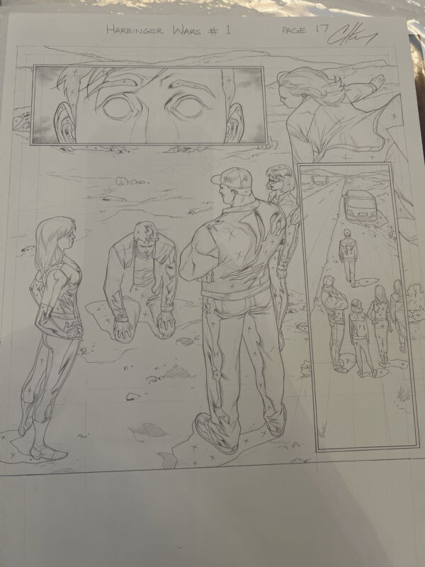 Harbinger Wars (2013) # 1 Clayton Henry ORIGINAL ART SPLASH PAGE VALIANT