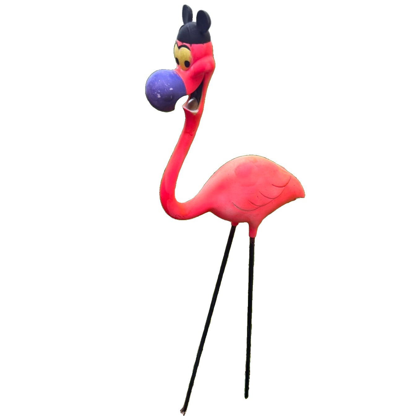Disney Parks Yard Art Pink Flamingo Mickey Ears Rare Collectible Garden Decor