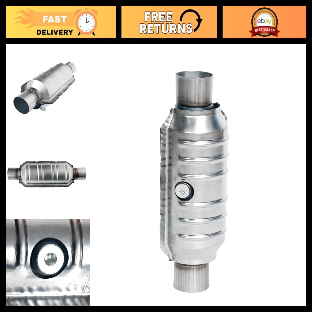 High Flow Universal Catalytic Converter 2.5\