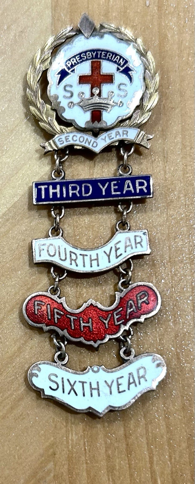 Vintage Presbyterian Pin through 6 years