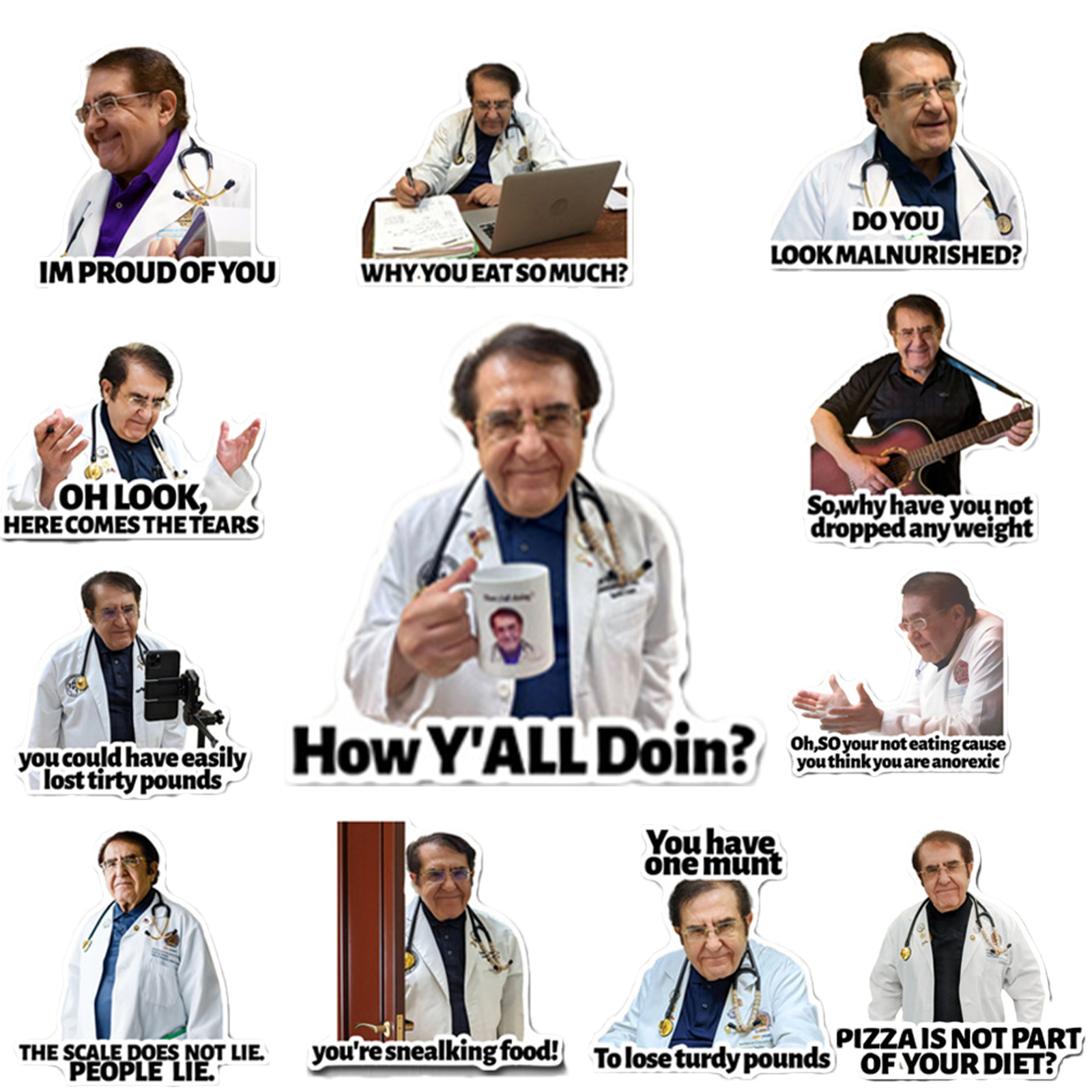 12Pcs Funny Dr Now Magnets Refrigerator Stickers Magnet Fridge Magnet Home Decor