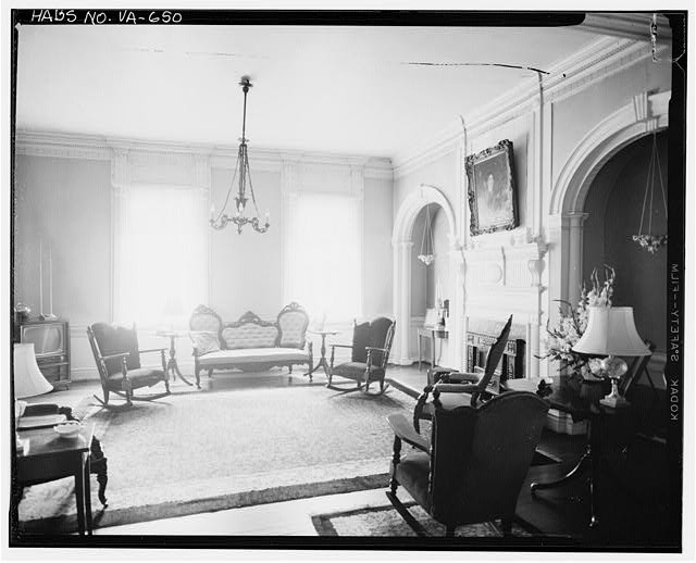 Petersburg VA 1900s Erasmus Gill House Interior Parlor South Market Street