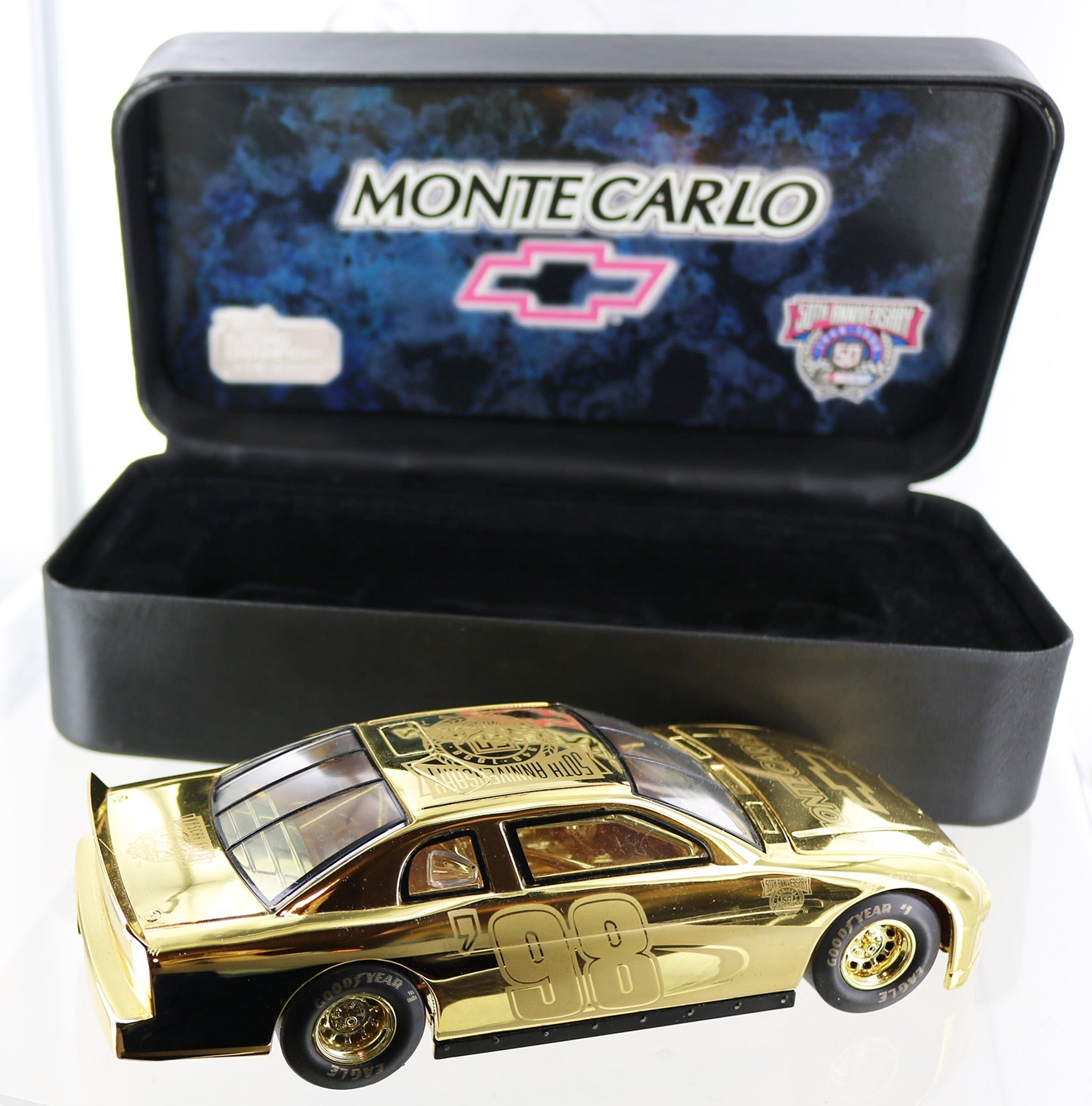 NASCAR 50th Anniversary Racing Champions 24 KT Gold 1998 Diecast. 1/24th Scale