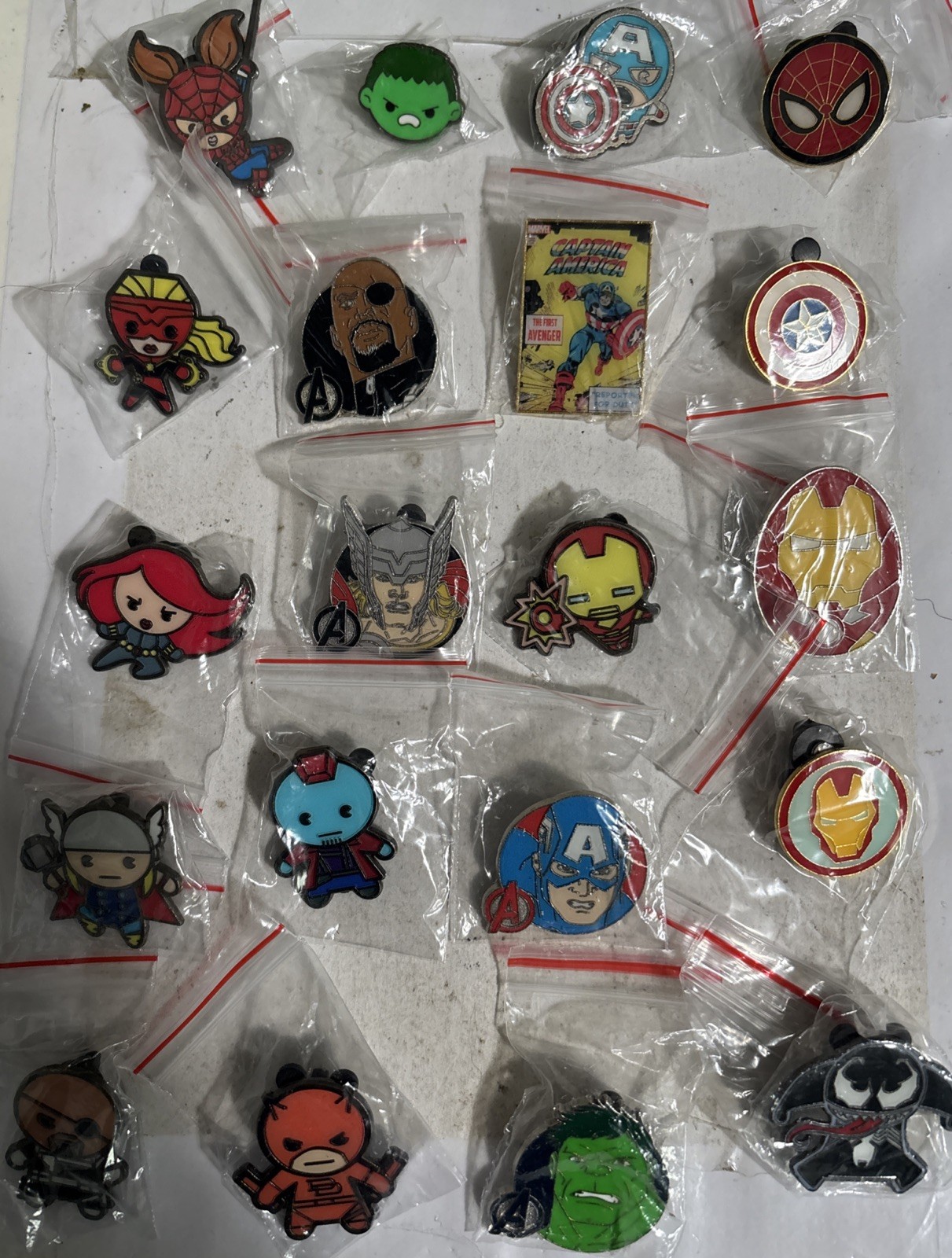 Disney Marvel Avengers Only Pins lot of 20  Spider Man, Deadpool, Iron Man, Etc.