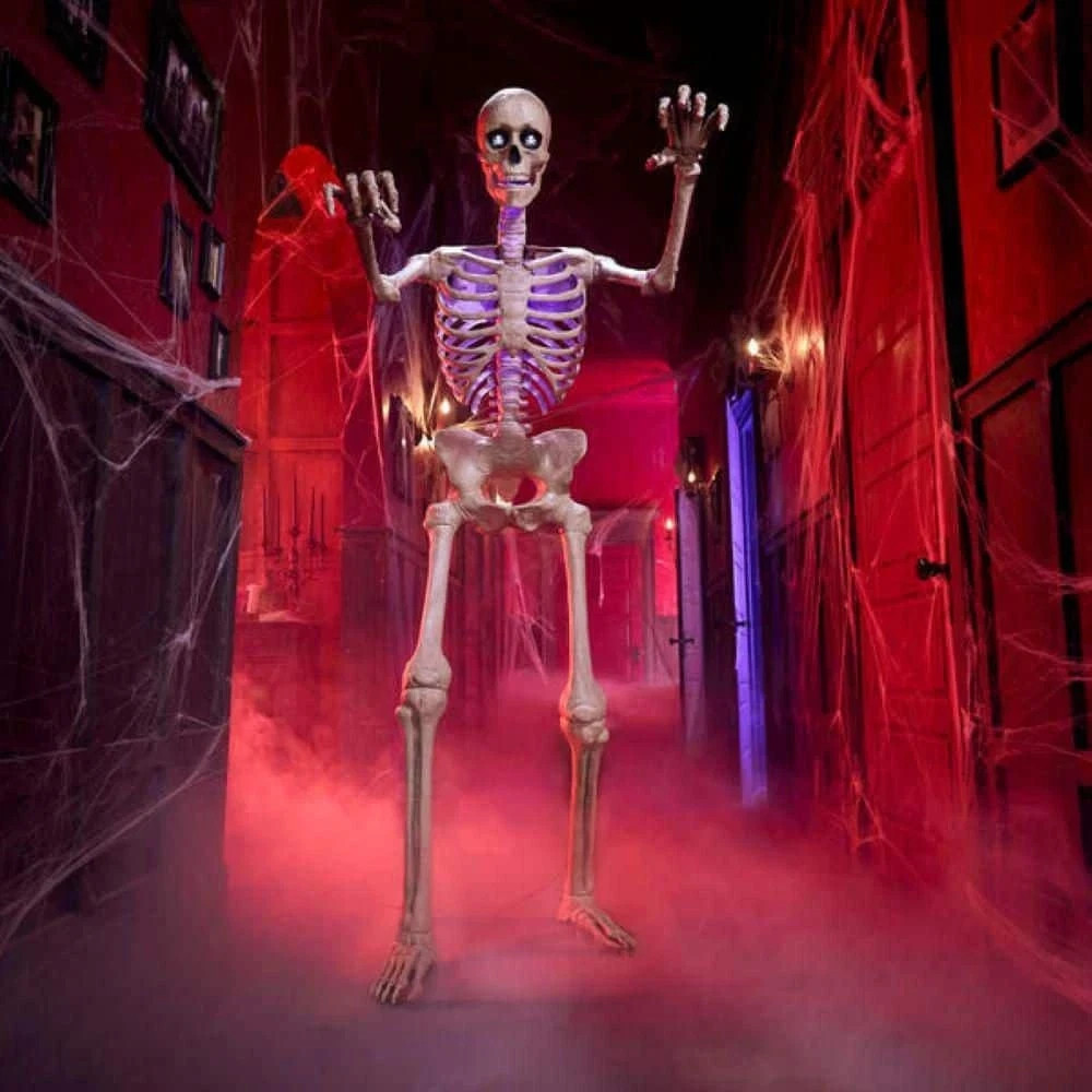 6.5 FT Grave & Bones Animated LED App Controlled Ultra Skelly with LCD LifeEyes