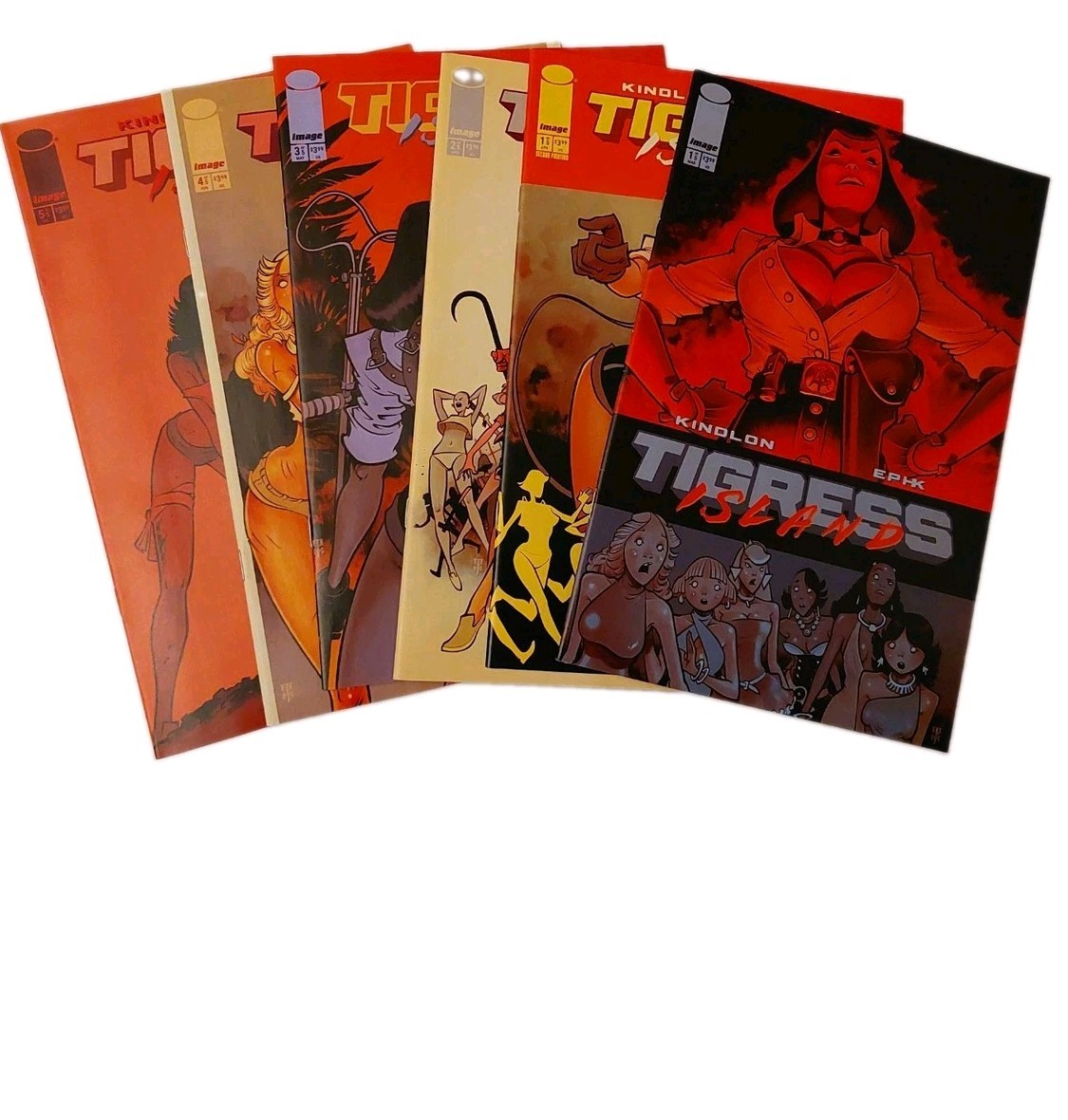 TIGRESS ISLAND #1-5 complete NM SET / 1 (1st and 2nd print) 2 3 4 5 (1st PRINT)