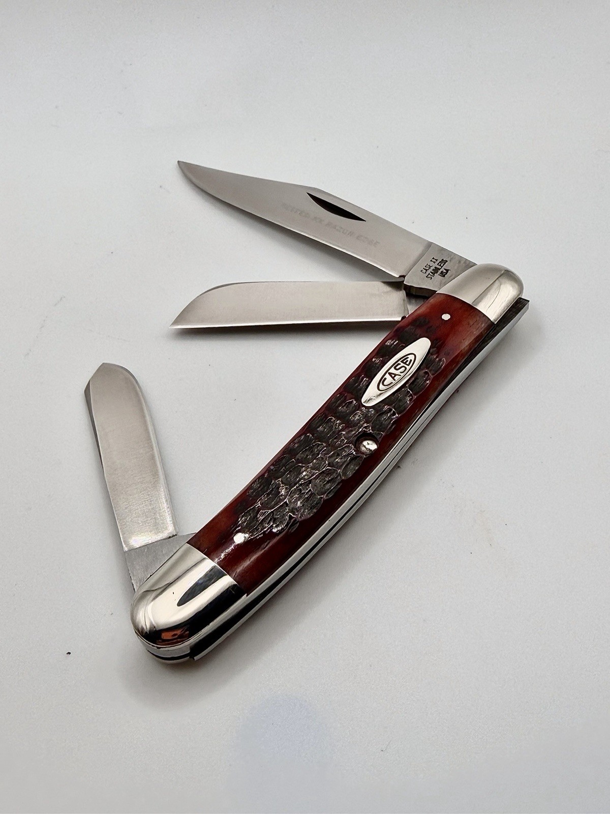 Case XX 1965-1969 Beautiful Red Bone Stockman 6347 *MINT*