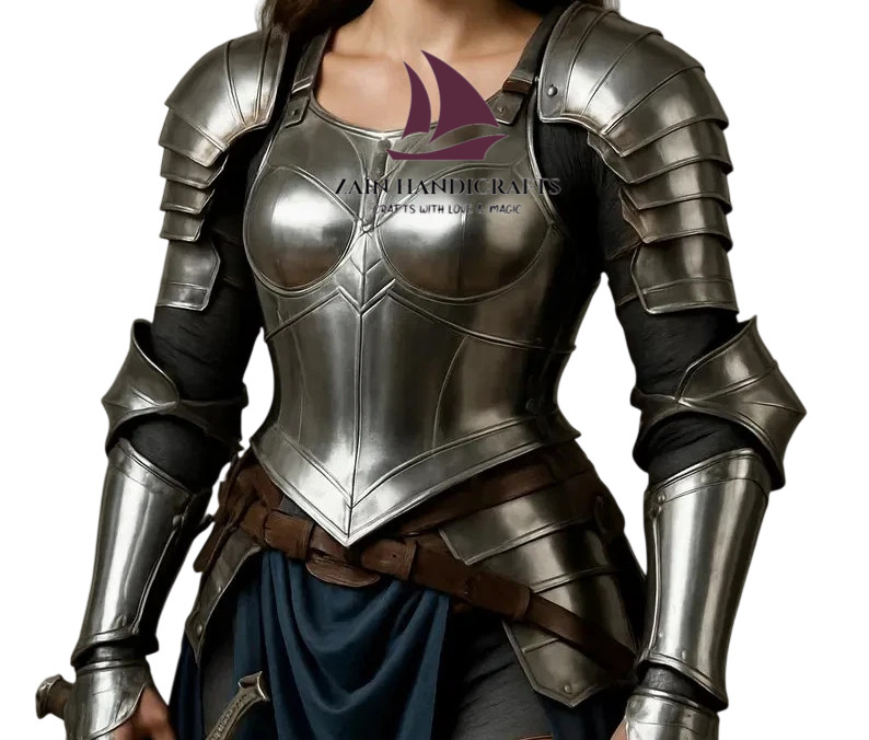 ZAIN Steel Armor Set 18 Gauge Valkyrie Suit LARP Cosplay Costume Women\'s Gift