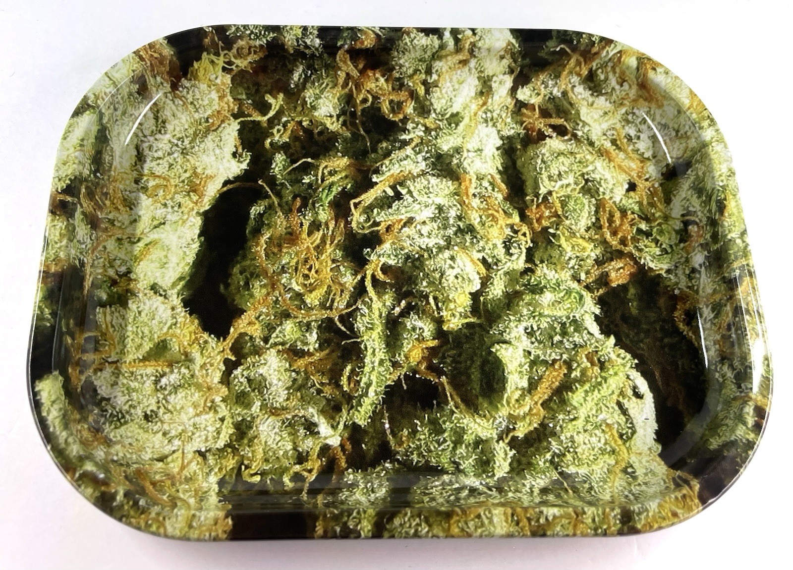 Qty. 50 Green Bud Metal Rolling Tray 5.5