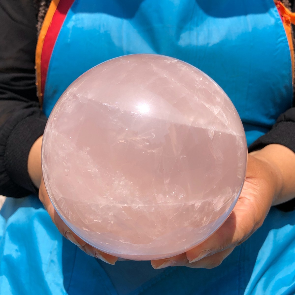 5.8LB Large Natural Pink Rose Quartz Sphere Crystal Ball Reiki Healing 5.8LB Large Natural Pink Rose Quartz Sphere Crystal Ball Reiki Healing